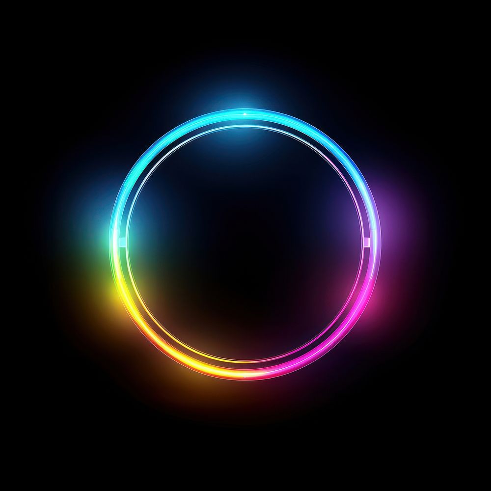 Circle shape light technology night. AI generated Image by rawpixel.