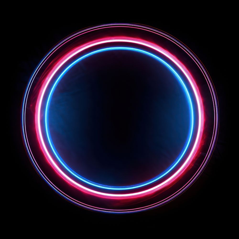 Circle shape light technology neon. AI generated Image by rawpixel.