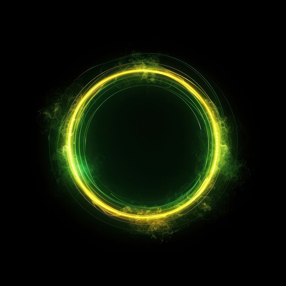 Circle shape light green technology. AI generated Image by rawpixel.