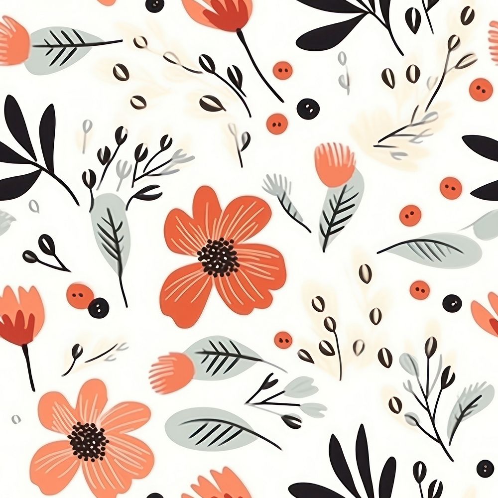 Floral pattern backgrounds nature. AI generated Image by rawpixel.
