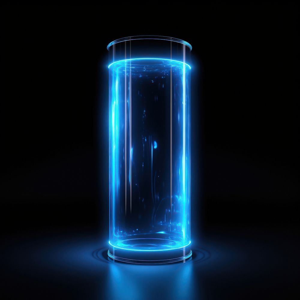 Cylindrical shape light technology lighting. AI generated Image by rawpixel.