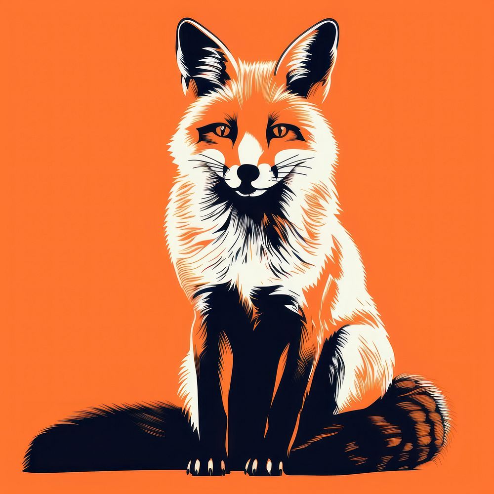 Fox animal mammal creativity. AI generated Image by rawpixel.