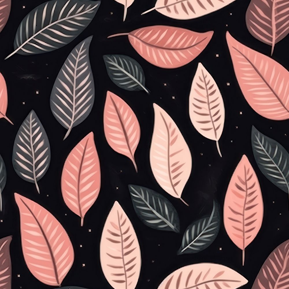 Pink leave pattern backgrounds leaves. AI generated Image by rawpixel.