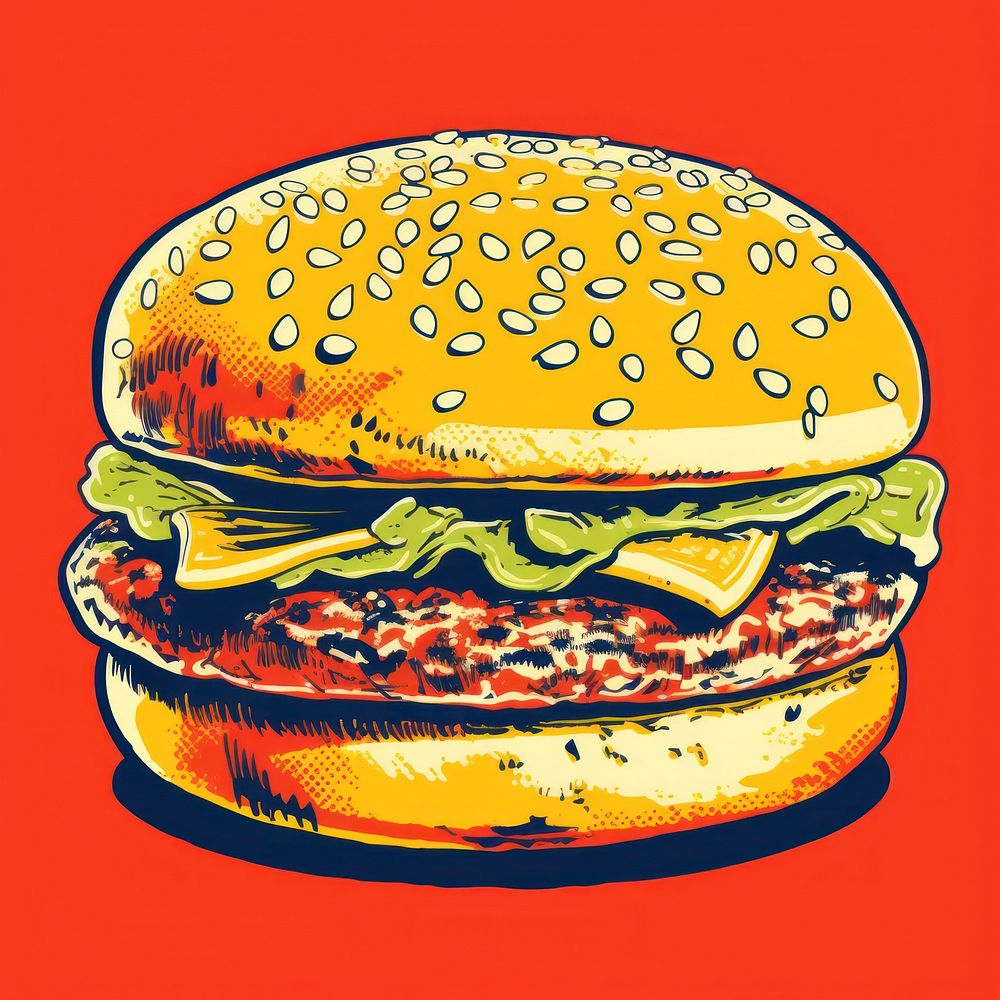 Hamburger food condiment freshness. AI generated Image by rawpixel.