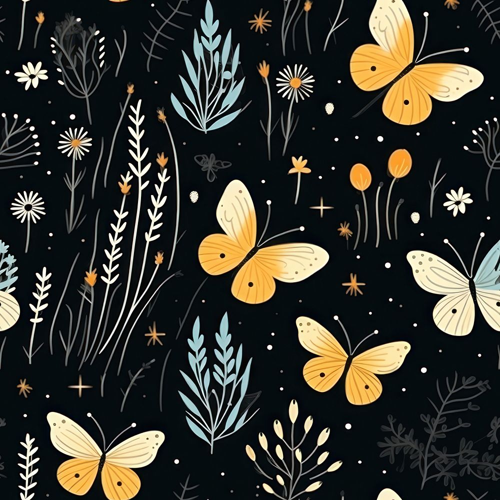 Butterfly backgrounds pattern creativity. AI generated Image by rawpixel.