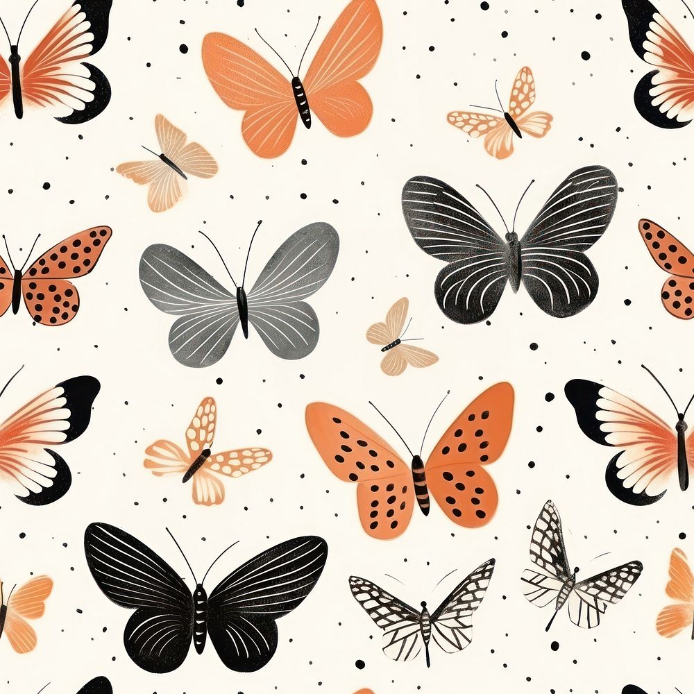 Butterfly pattern insect backgrounds. AI generated Image by rawpixel.