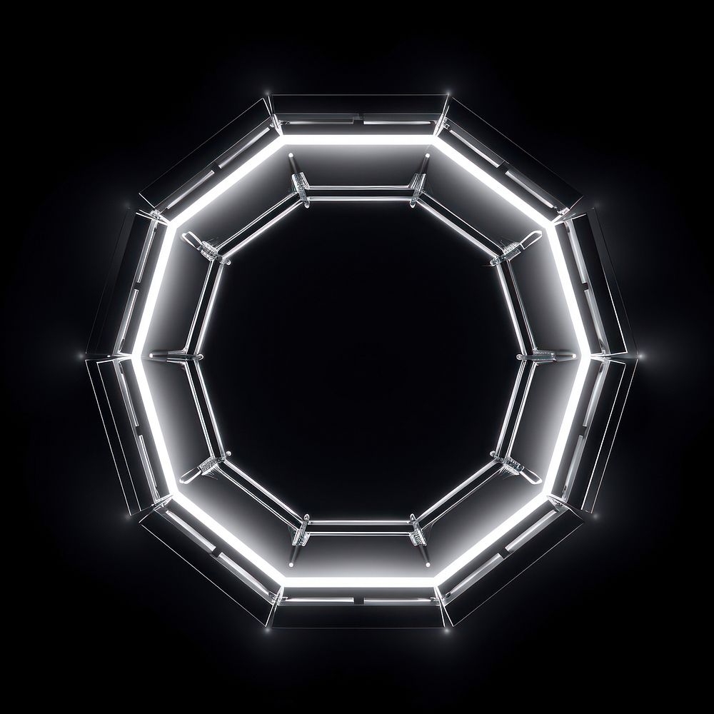 Hexagon radius light technology lighting. AI generated Image by rawpixel.