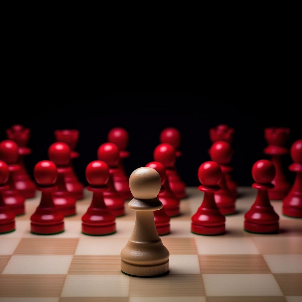 Chess game red intelligence. AI generated Image by rawpixel.