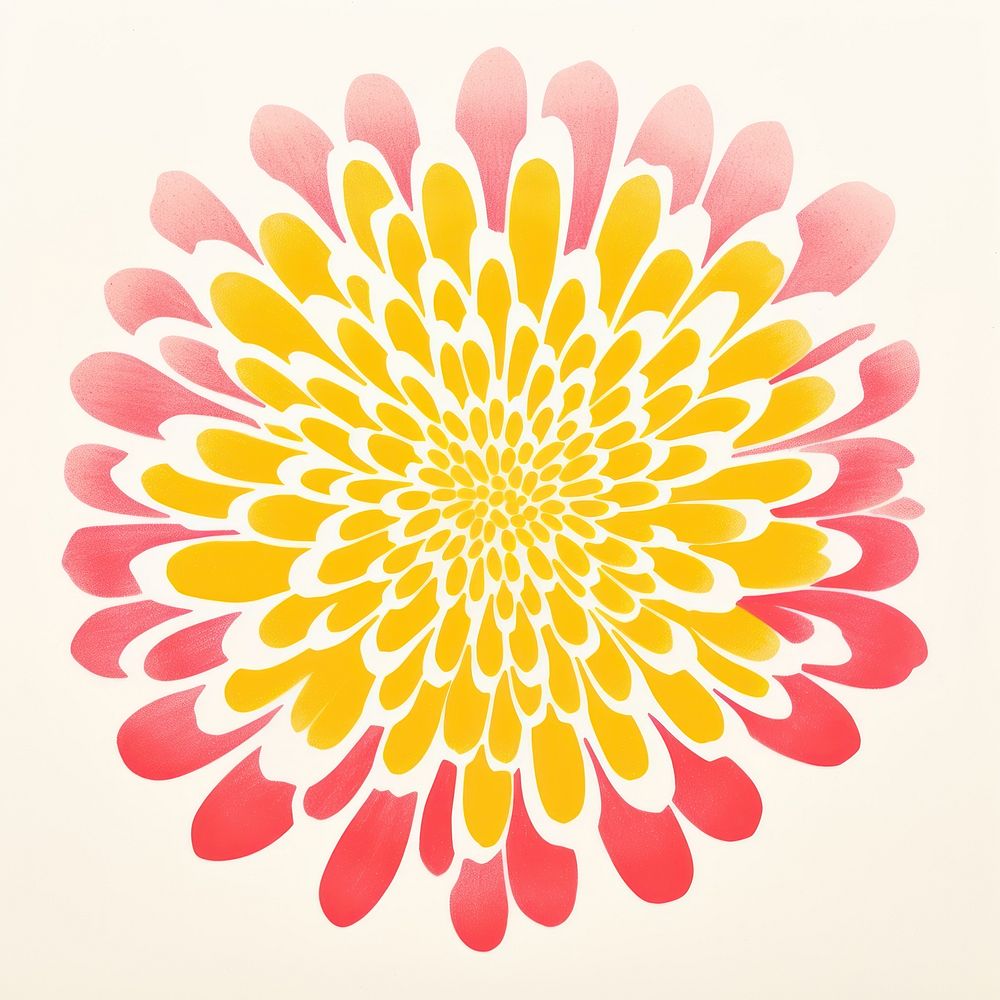 Floral pattern flower yellow. AI generated Image by rawpixel.