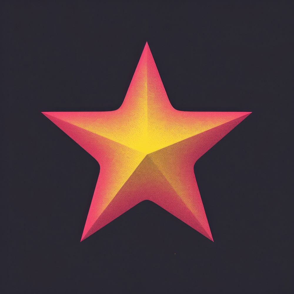 Star yellow symbol illuminated. AI generated Image by rawpixel.