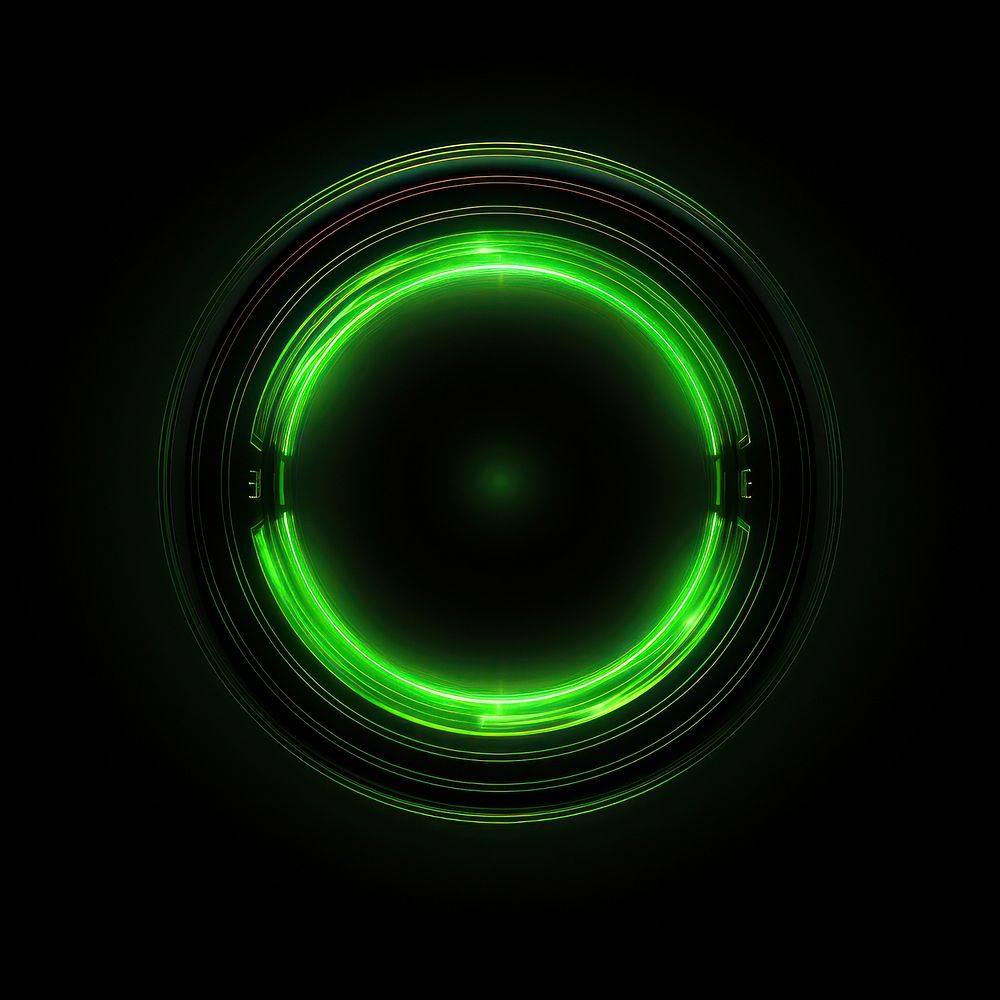Circle abstract shape light green technology. AI generated Image by rawpixel.