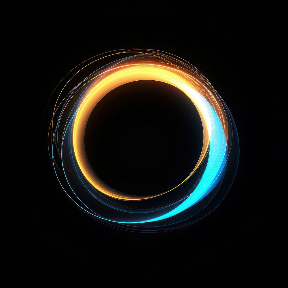 Circle abstract shape technology yellow light. AI generated Image by rawpixel.