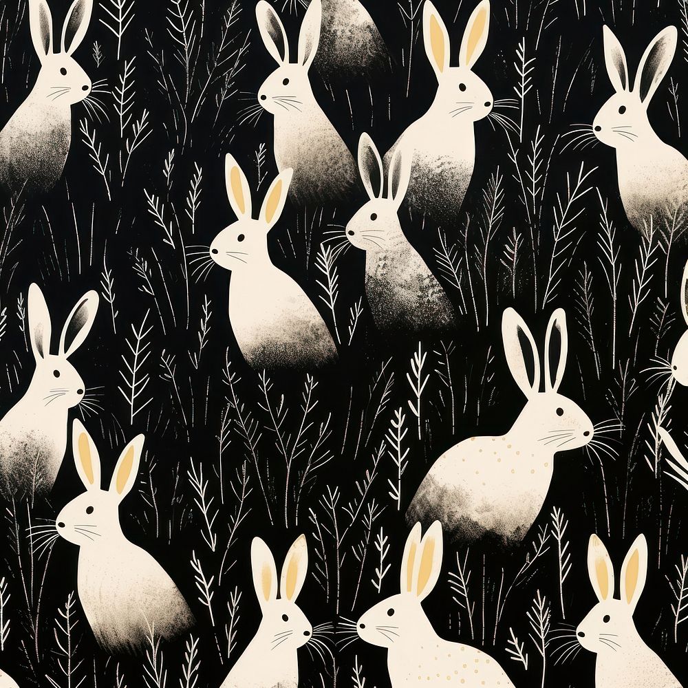 Rabbits animal pattern mammal. 