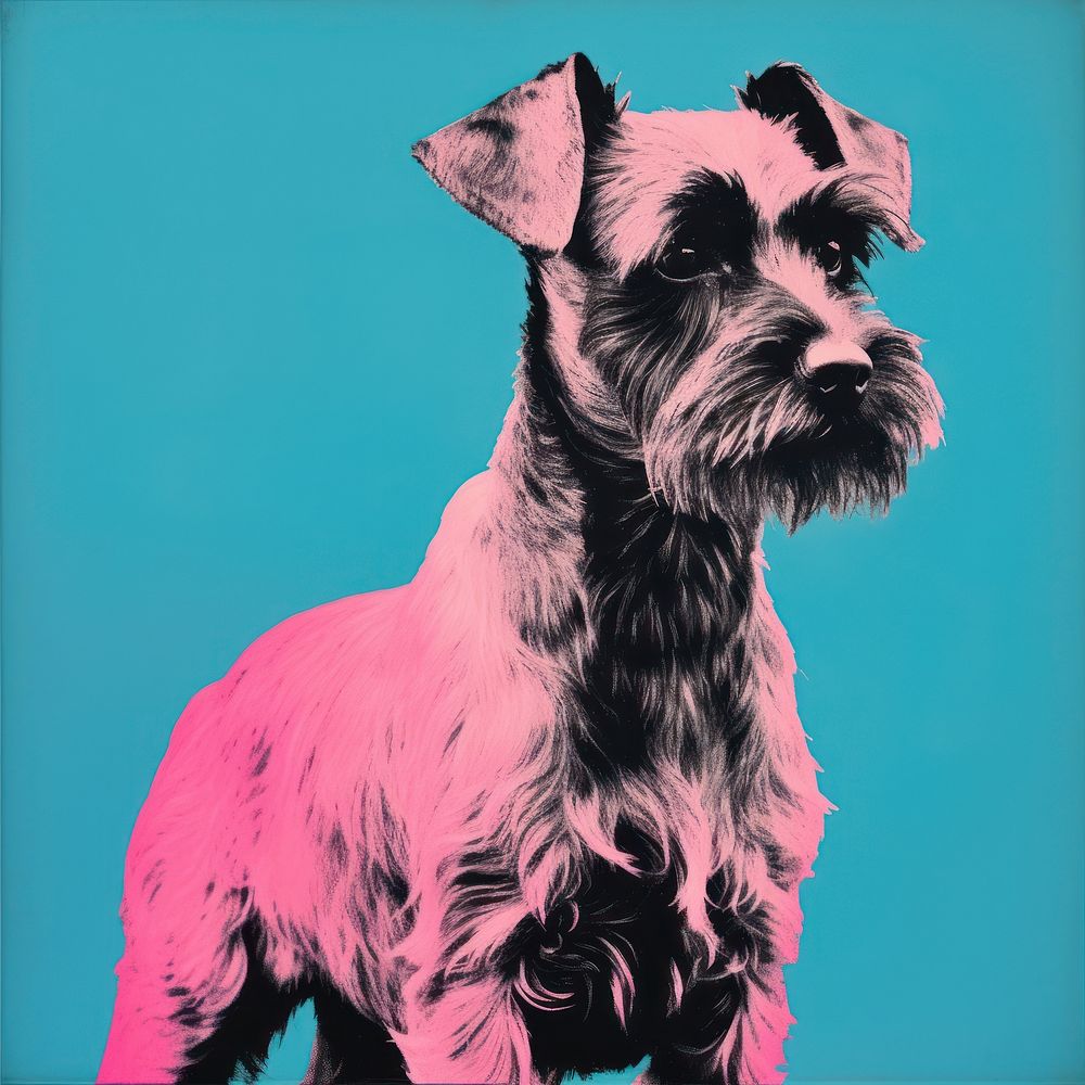 Cesky Terrier dog terrier mammal animal. AI generated Image by rawpixel.