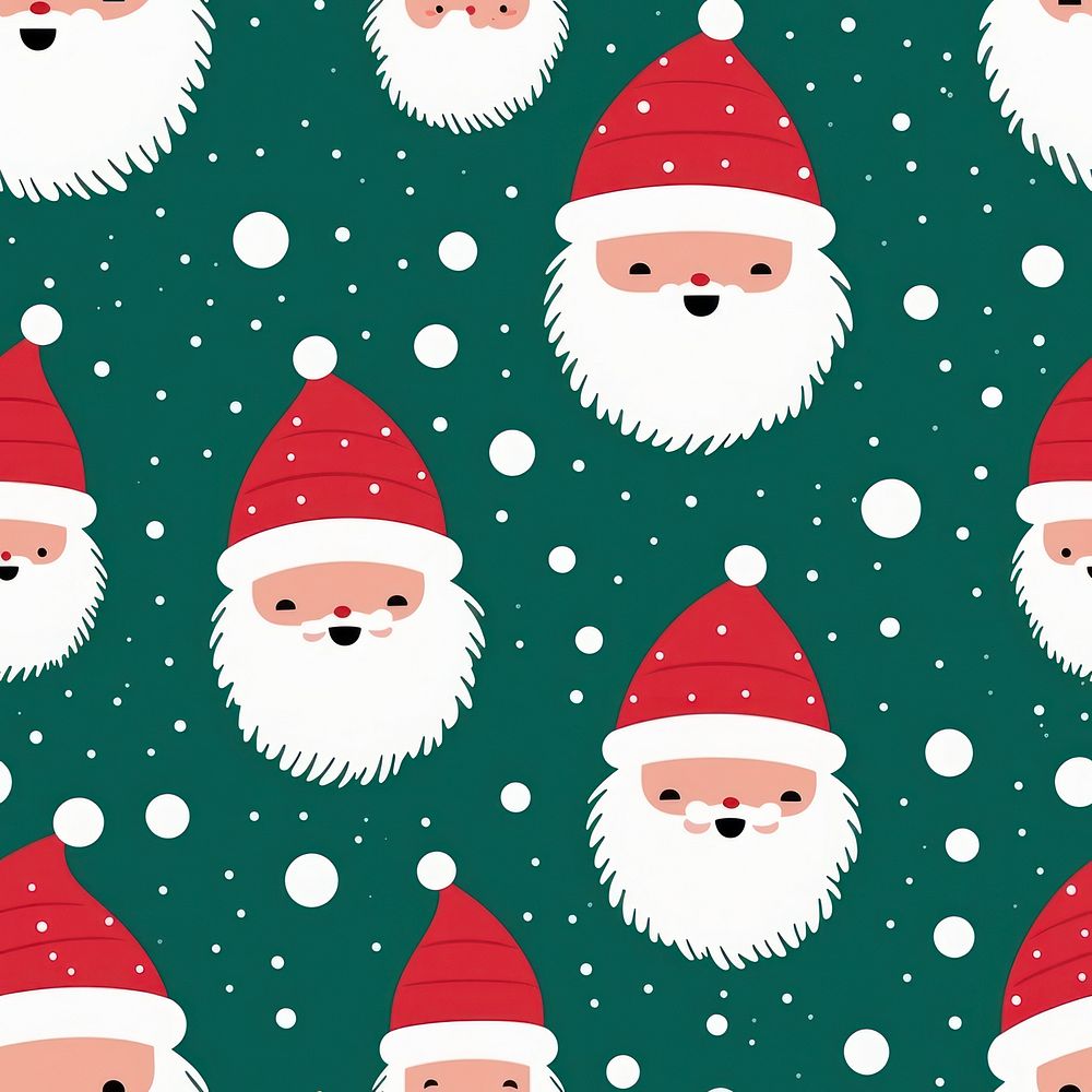 Santa claus pattern christmas winter. 