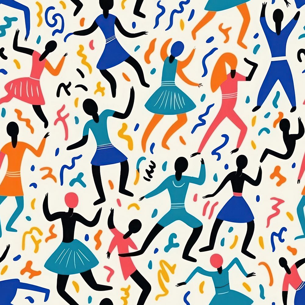 People dancing confetti pattern paper. AI generated Image by rawpixel.