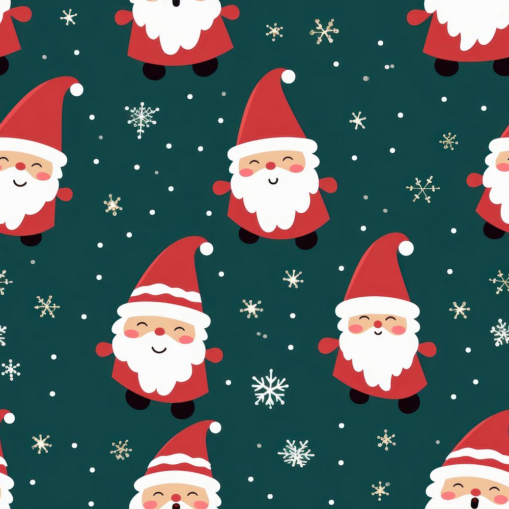Santa claus pattern backgrounds christmas. AI generated Image by rawpixel.