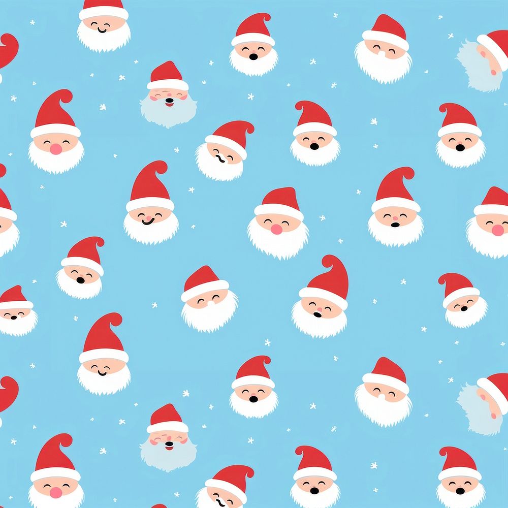 Santa claus pattern backgrounds snowman. AI generated Image by rawpixel.