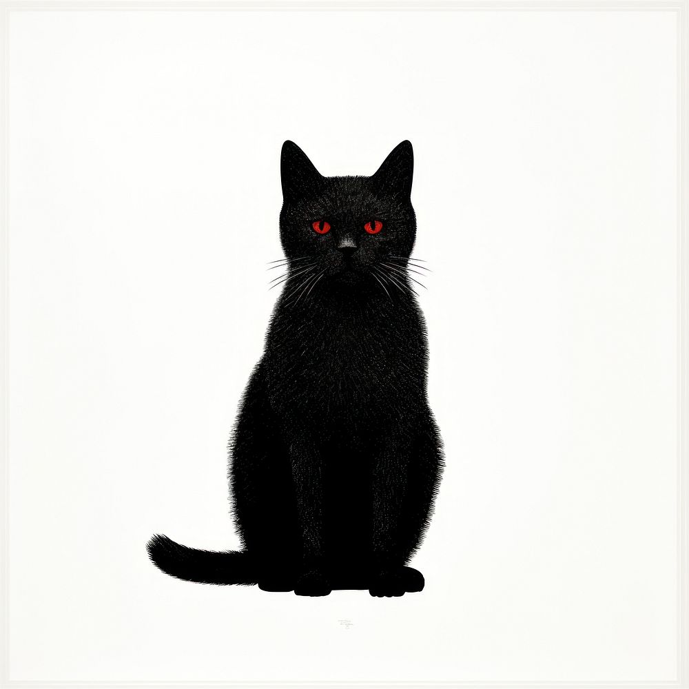 Cat animal mammal black. AI generated Image by rawpixel.