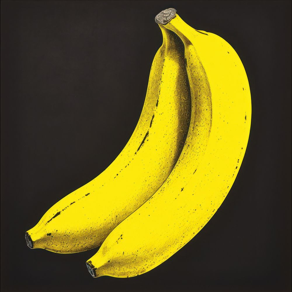 Yellow banana fruit plant food. AI generated Image by rawpixel.