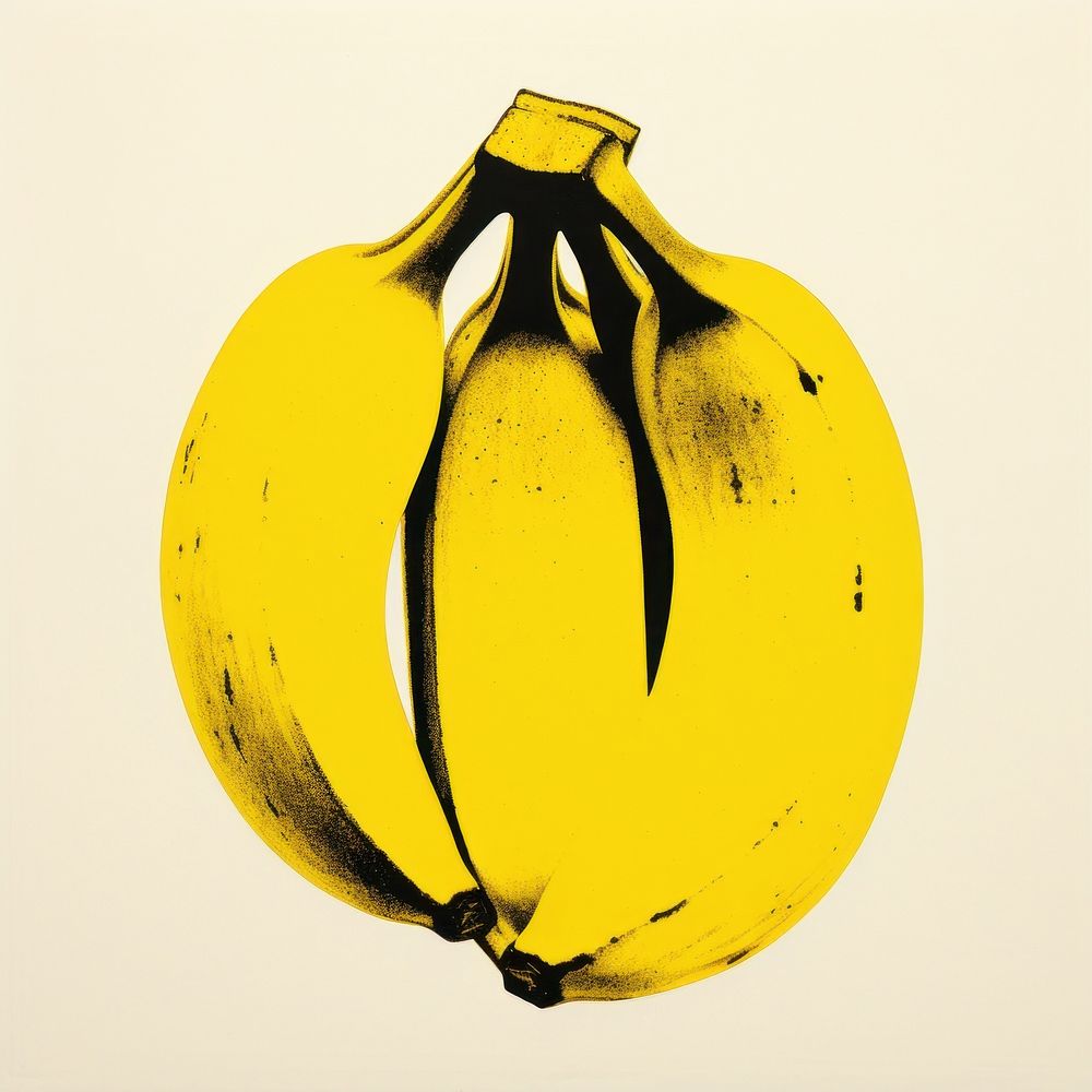 Yellow banana fruit plant food. AI generated Image by rawpixel.