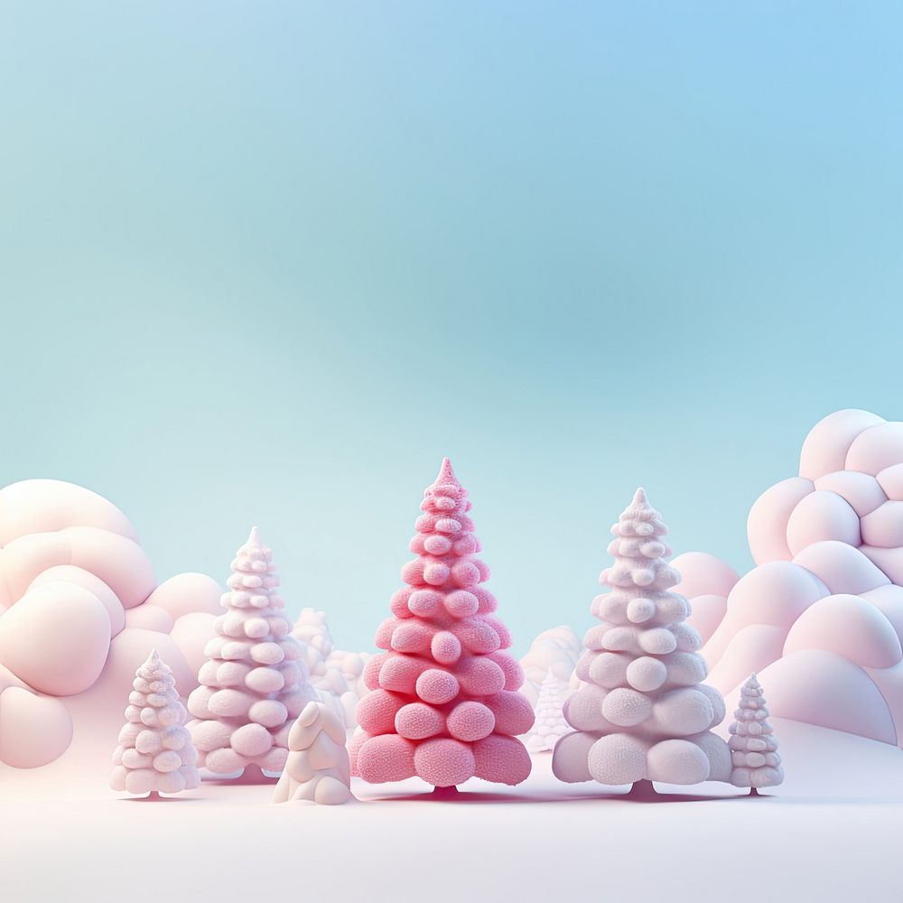 Christmas trees snow food confectionery. AI generated Image by rawpixel.