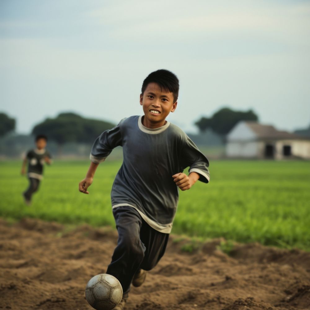 Football sports soccer child. AI generated Image by rawpixel.