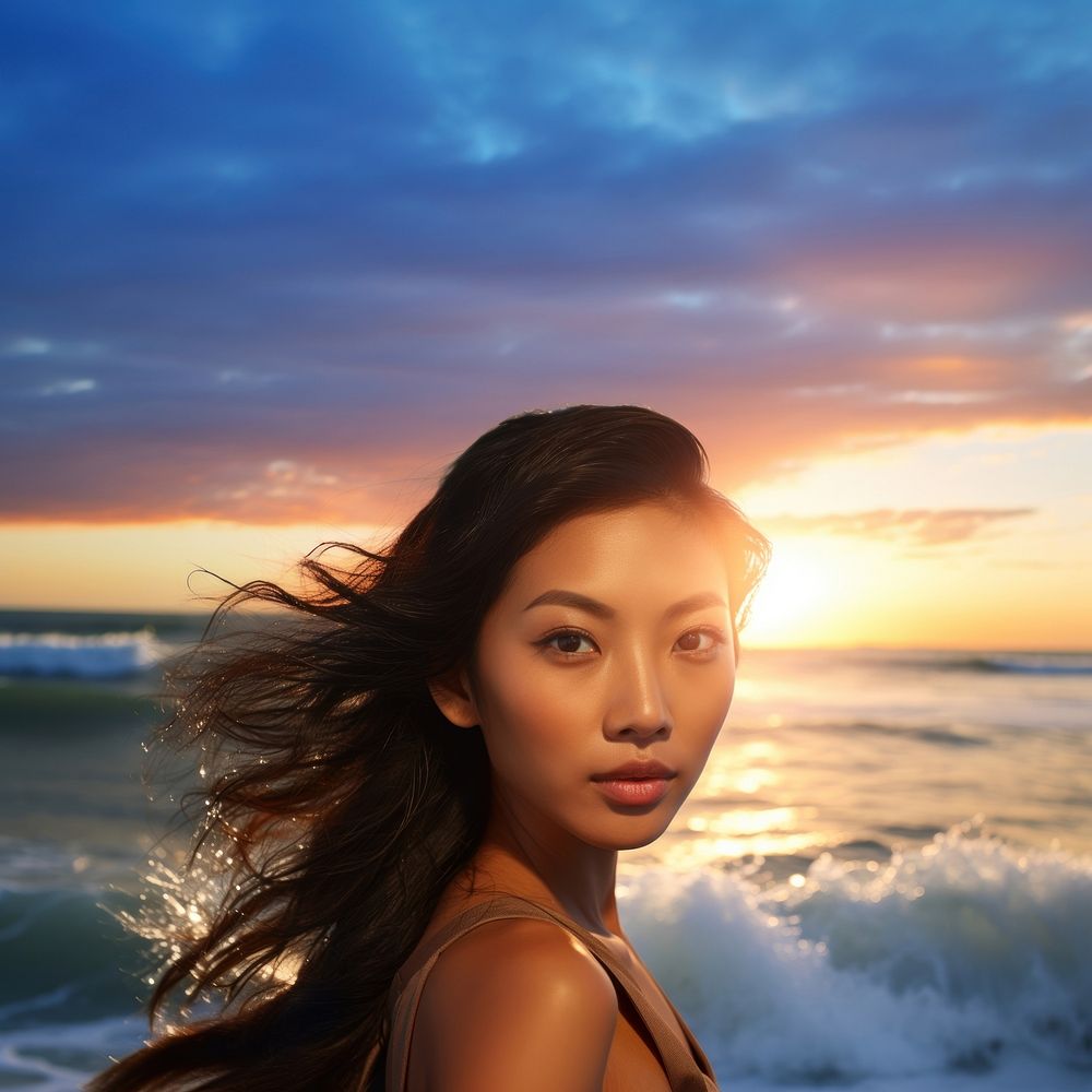 South east asian tan skin woman photography portrait outdoors. AI generated Image by rawpixel.