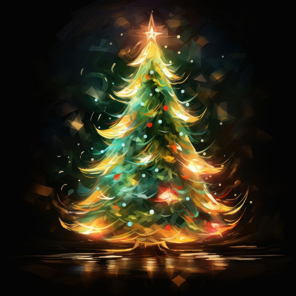 Christmas illuminated light shape. AI generated Image by rawpixel.