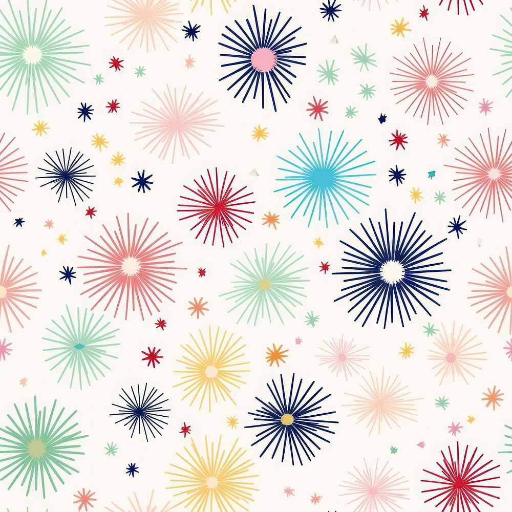 Summer fireworks pattern backgrounds paper. AI generated Image by rawpixel.