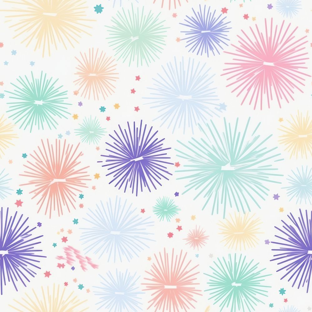 Summer fireworks pattern backgrounds paper. AI generated Image by rawpixel.