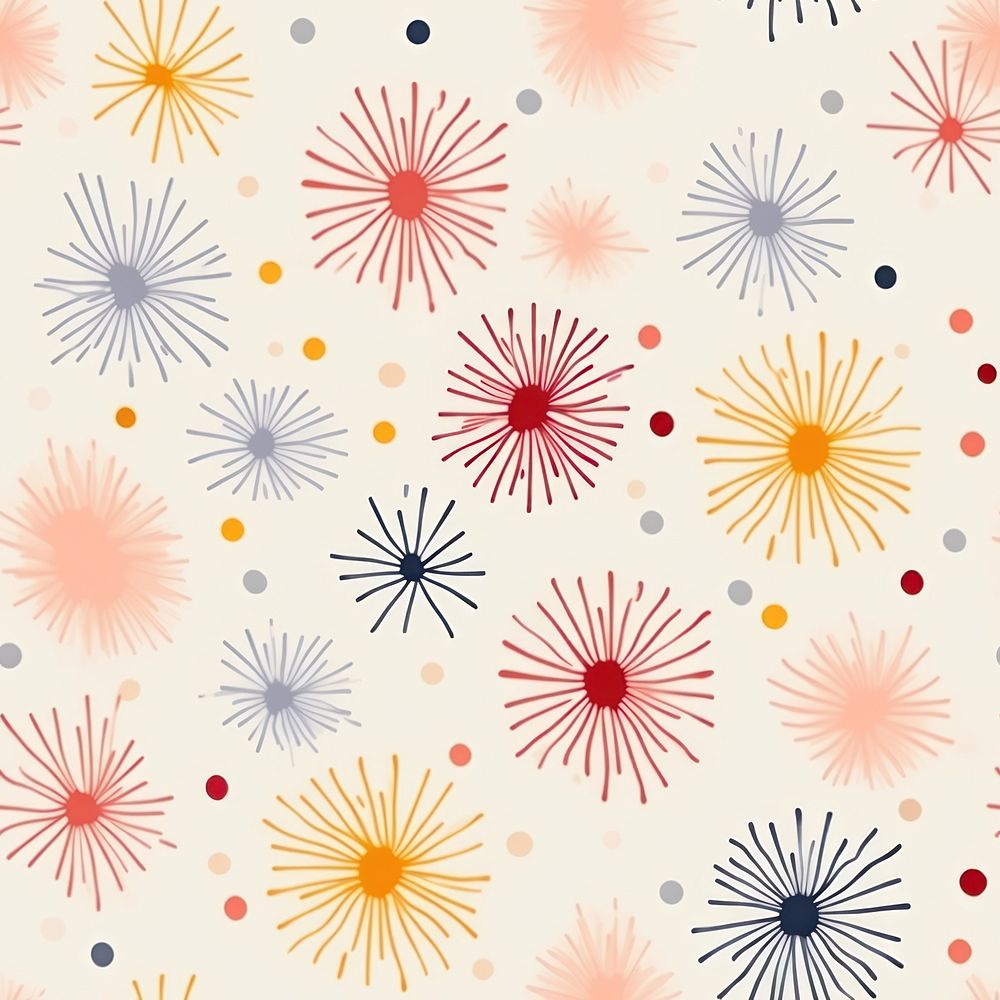 Summer fireworks pattern backgrounds repetition. AI generated Image by rawpixel.