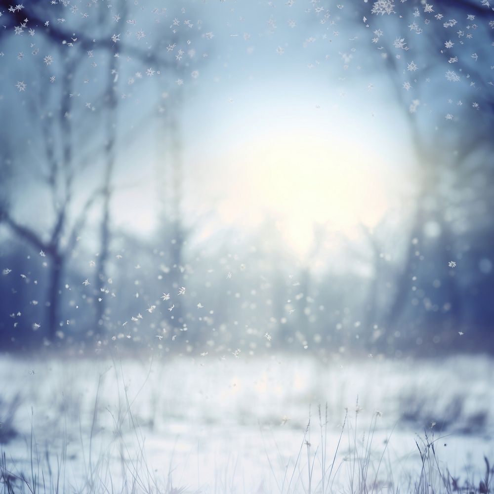 Snowflakes backgrounds landscape sunlight. AI generated Image by rawpixel.