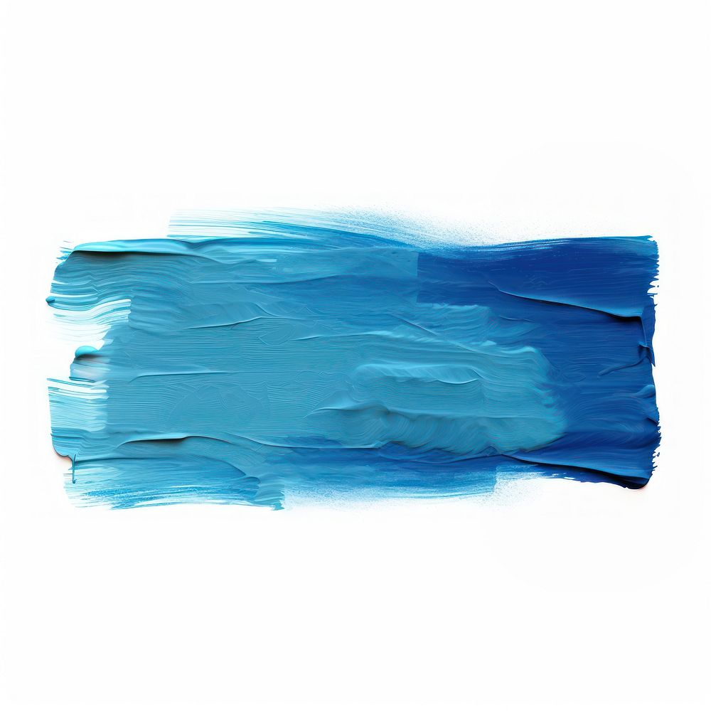 Blue flat paint brush stroke backgrounds white background turquoise. AI generated Image by rawpixel.