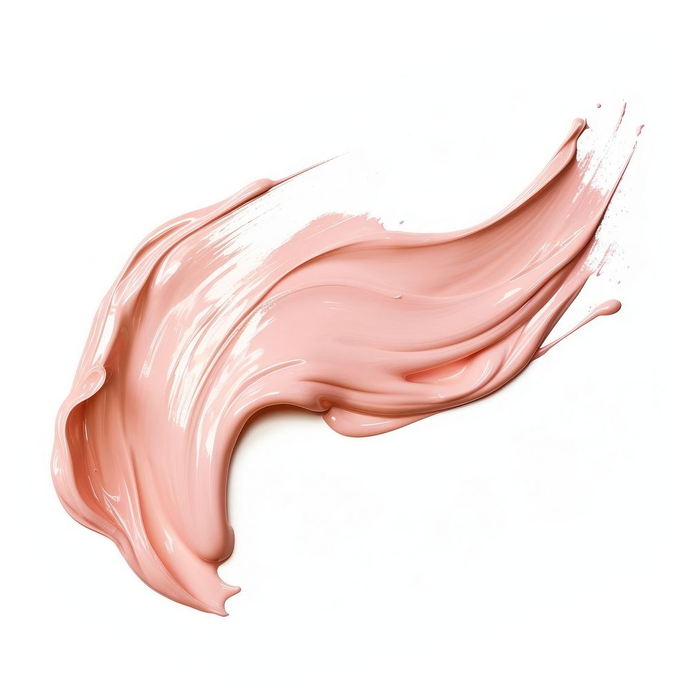Flat Metallic rose gold pastel paint brushstroke white background splattered abstract. AI generated Image by rawpixel.
