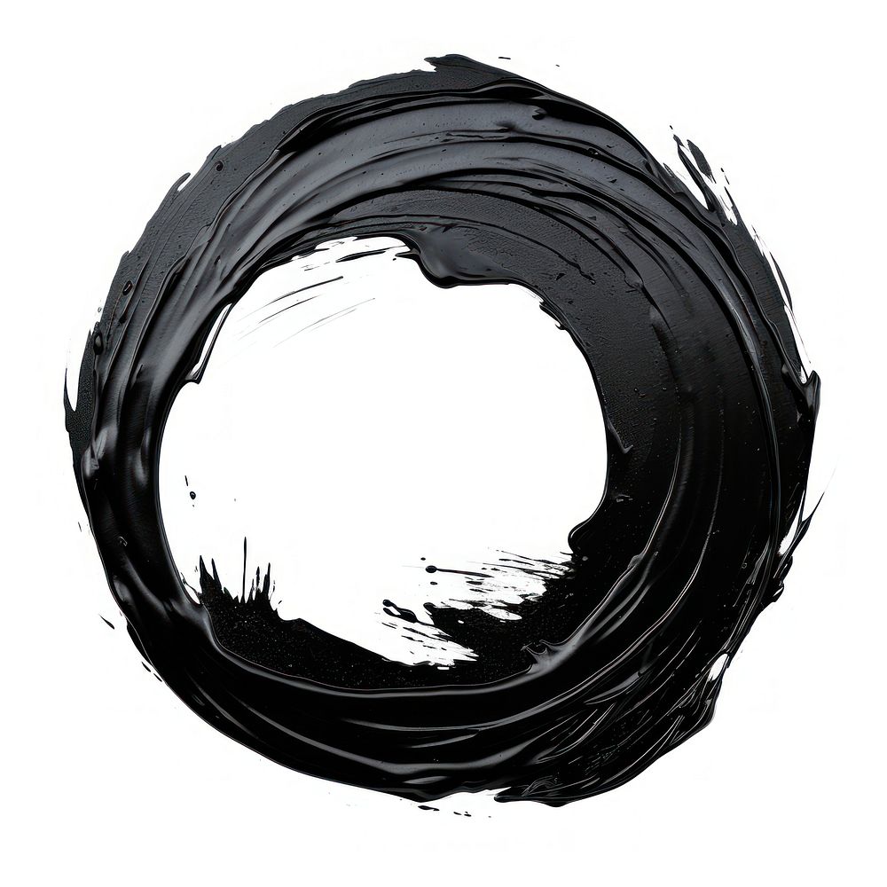 Flat black paint brushstroke circle | Free Photo - rawpixel