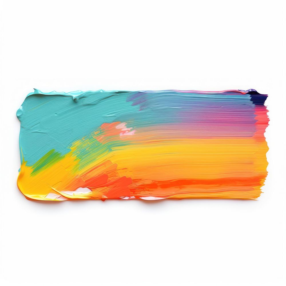 Flat colorful paint brushstroke painting paper art. AI generated Image by rawpixel.