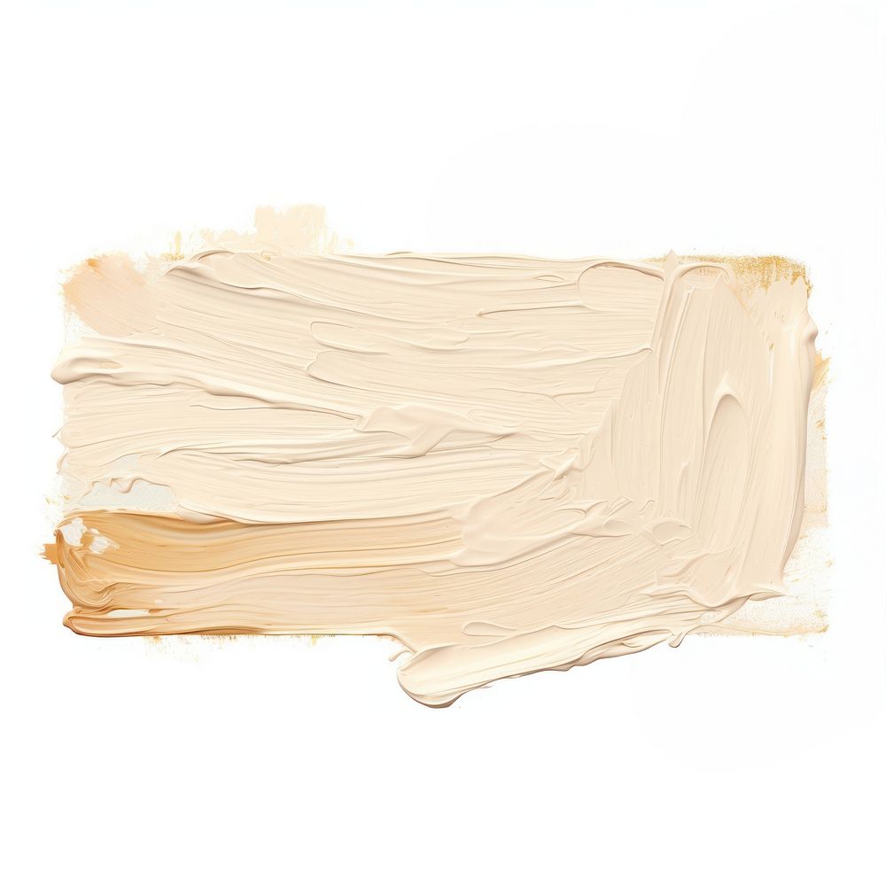 Flat pale Beige paint brushstroke backgrounds paper white background. AI generated Image by rawpixel.