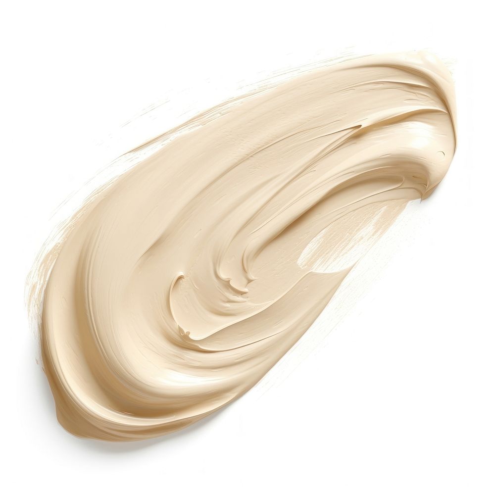 Flat pale Beige paint brushstroke cream white background abstract. AI generated Image by rawpixel.