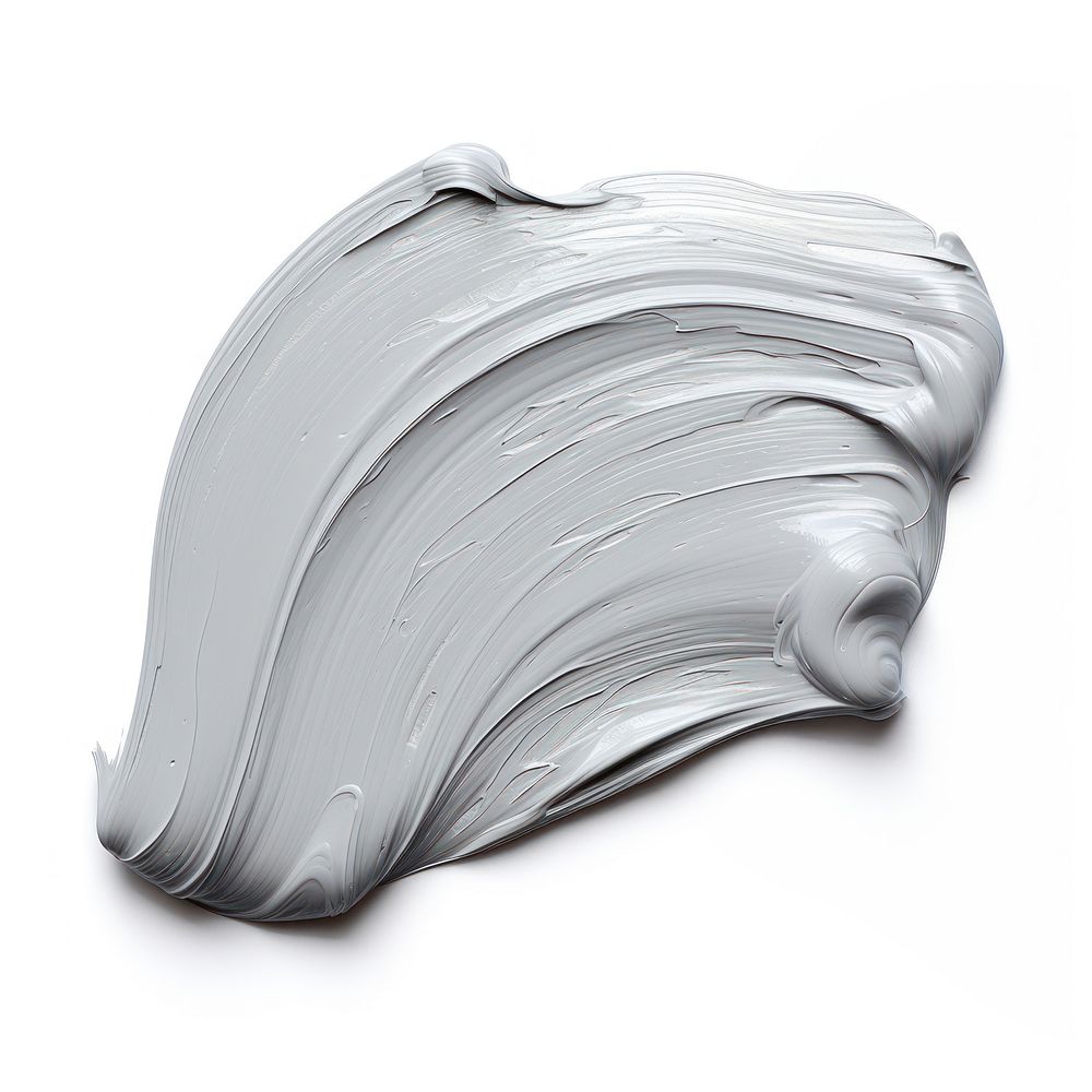 Flat pale gray paint brushstroke white background invertebrate porcelain. AI generated Image by rawpixel.