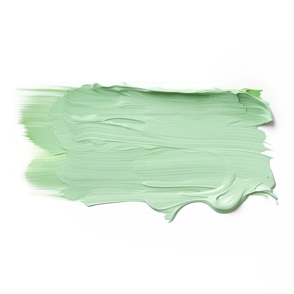 Flat pale green paint brushstroke backgrounds paper white background. AI generated Image by rawpixel.