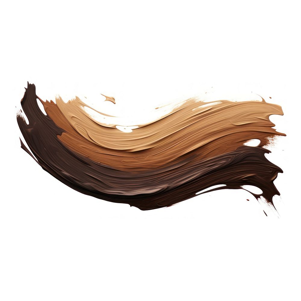 Flat pale dark brown paint brushstroke wood white background abstract. AI generated Image by rawpixel.