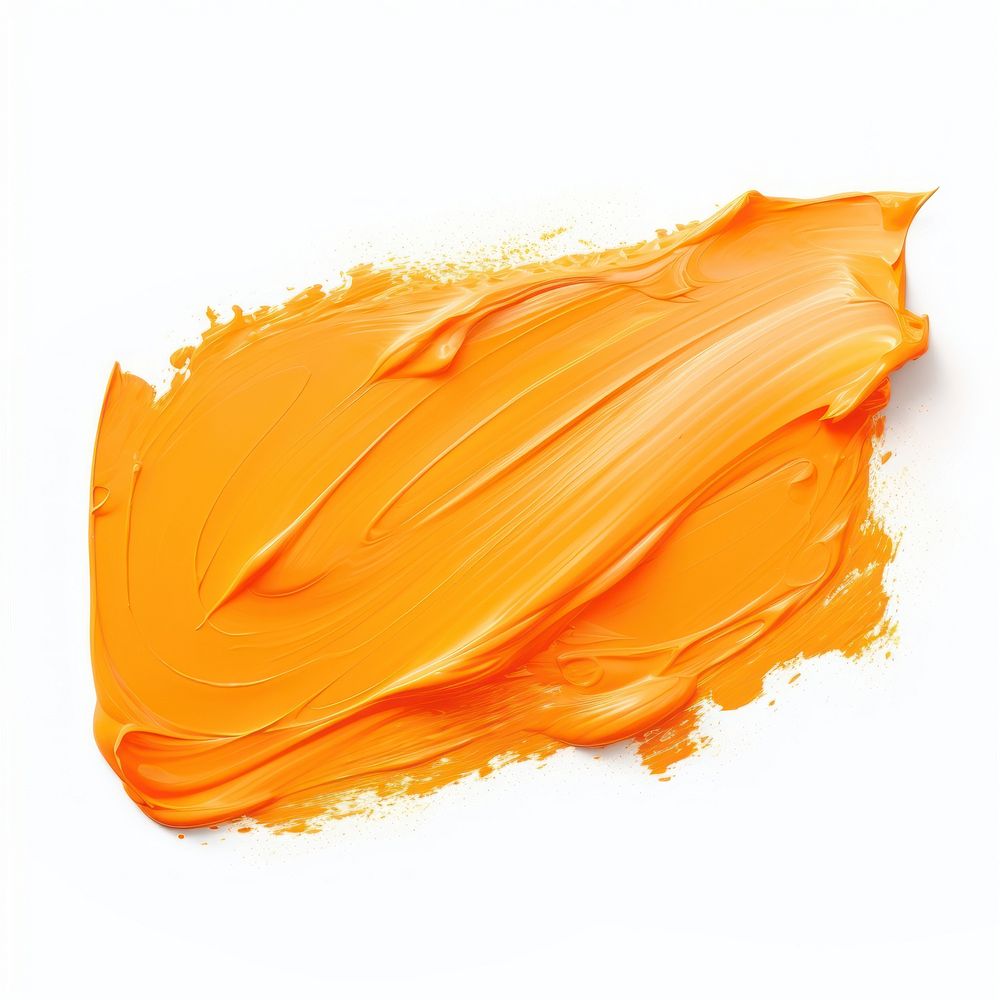 Flat pale orange paint brushstroke backgrounds petal white background. AI generated Image by rawpixel.
