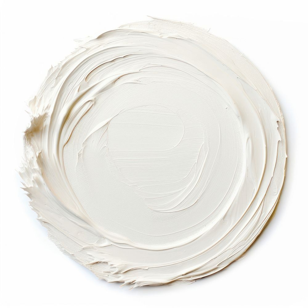 Circle shape white cream. AI generated Image by rawpixel.