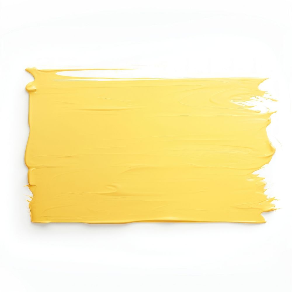 Flat pale yellow paint brushstroke backgrounds rectangle white background. AI generated Image by rawpixel.