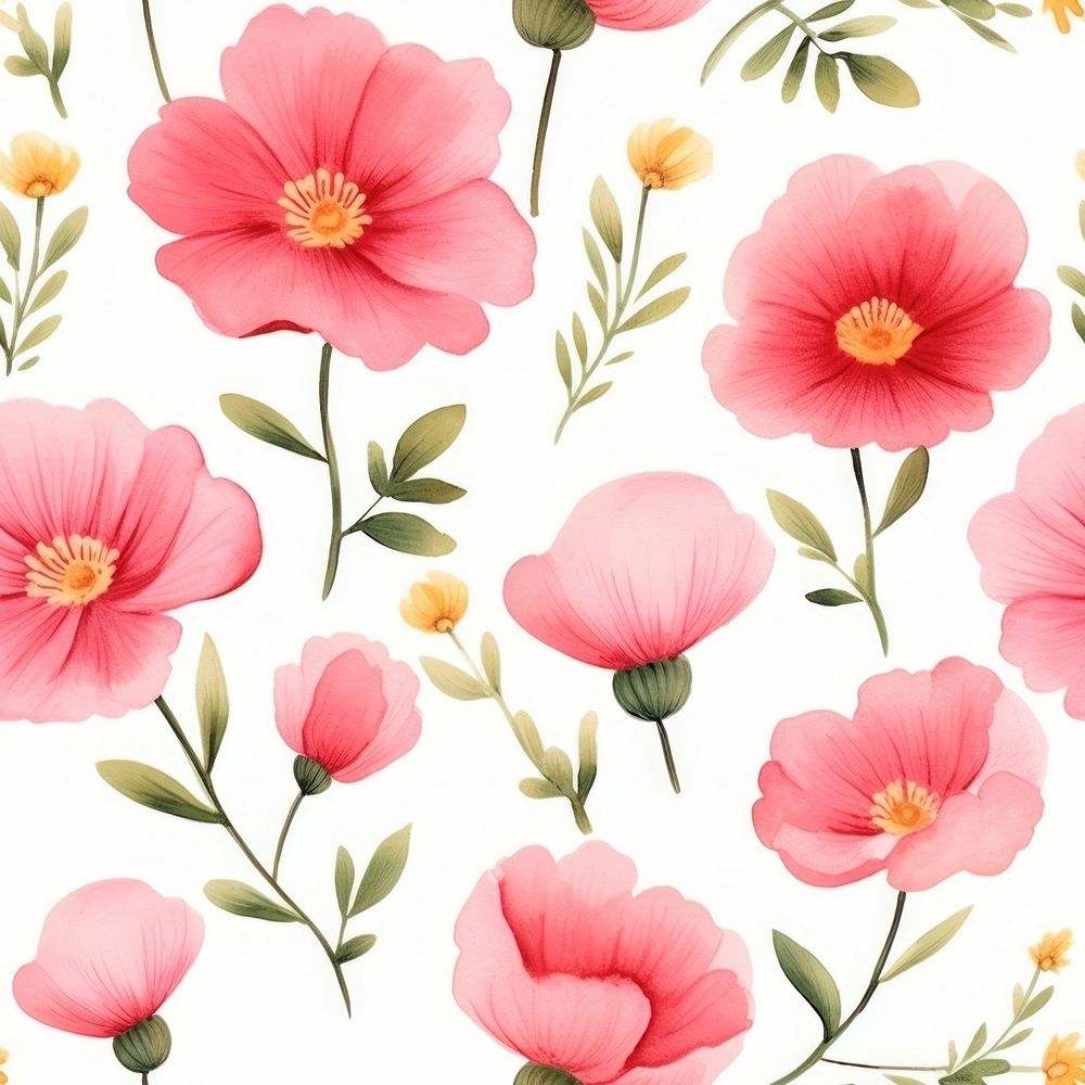 Primrose pattern flower backgrounds. AI generated Image by rawpixel.