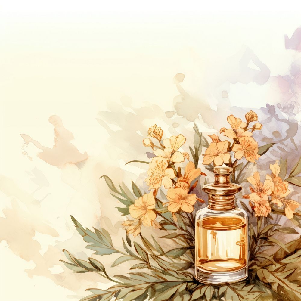 Aroma oil perfume bottle plant. AI generated Image by rawpixel.
