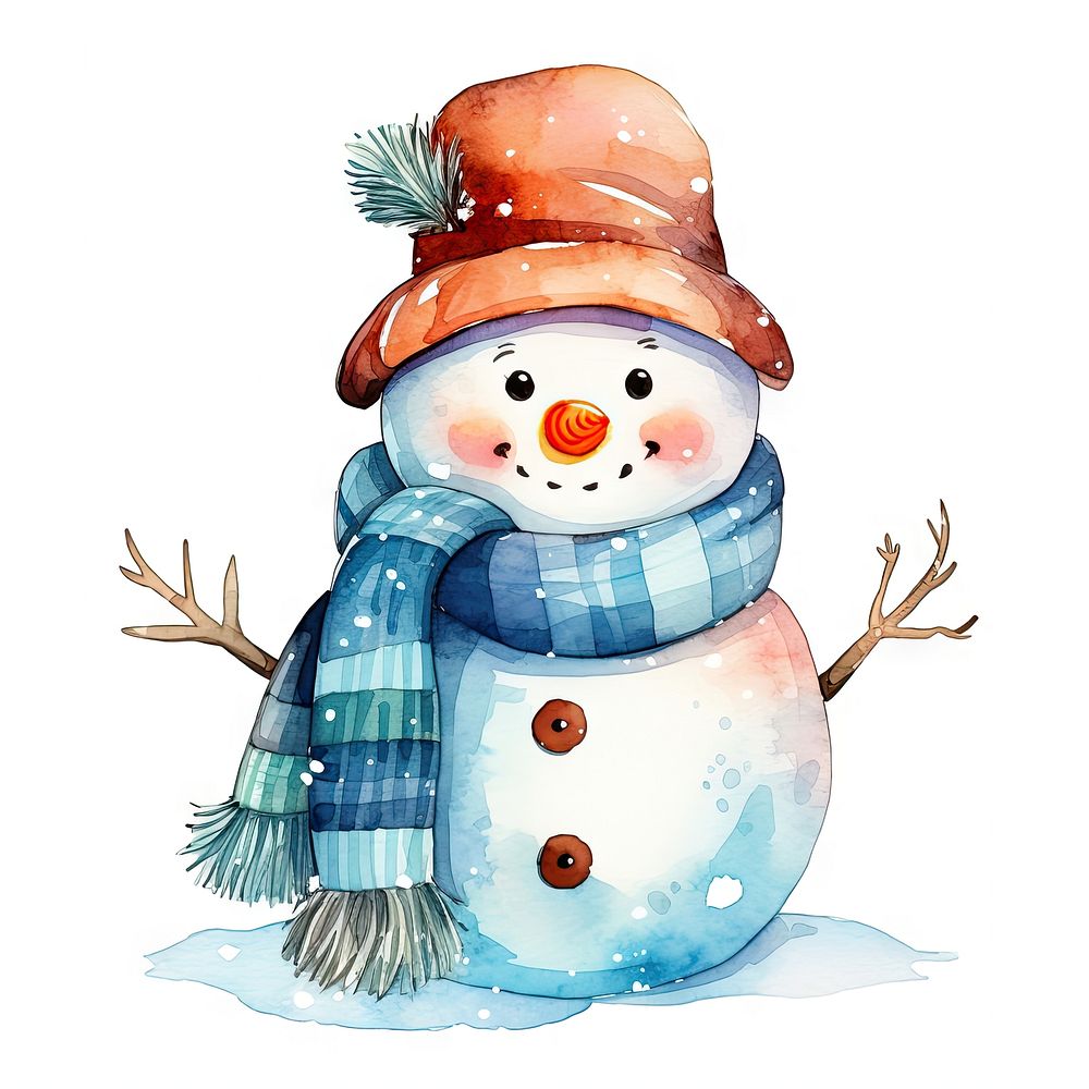 Winter snowman cartoon representation celebration. AI generated Image by rawpixel.