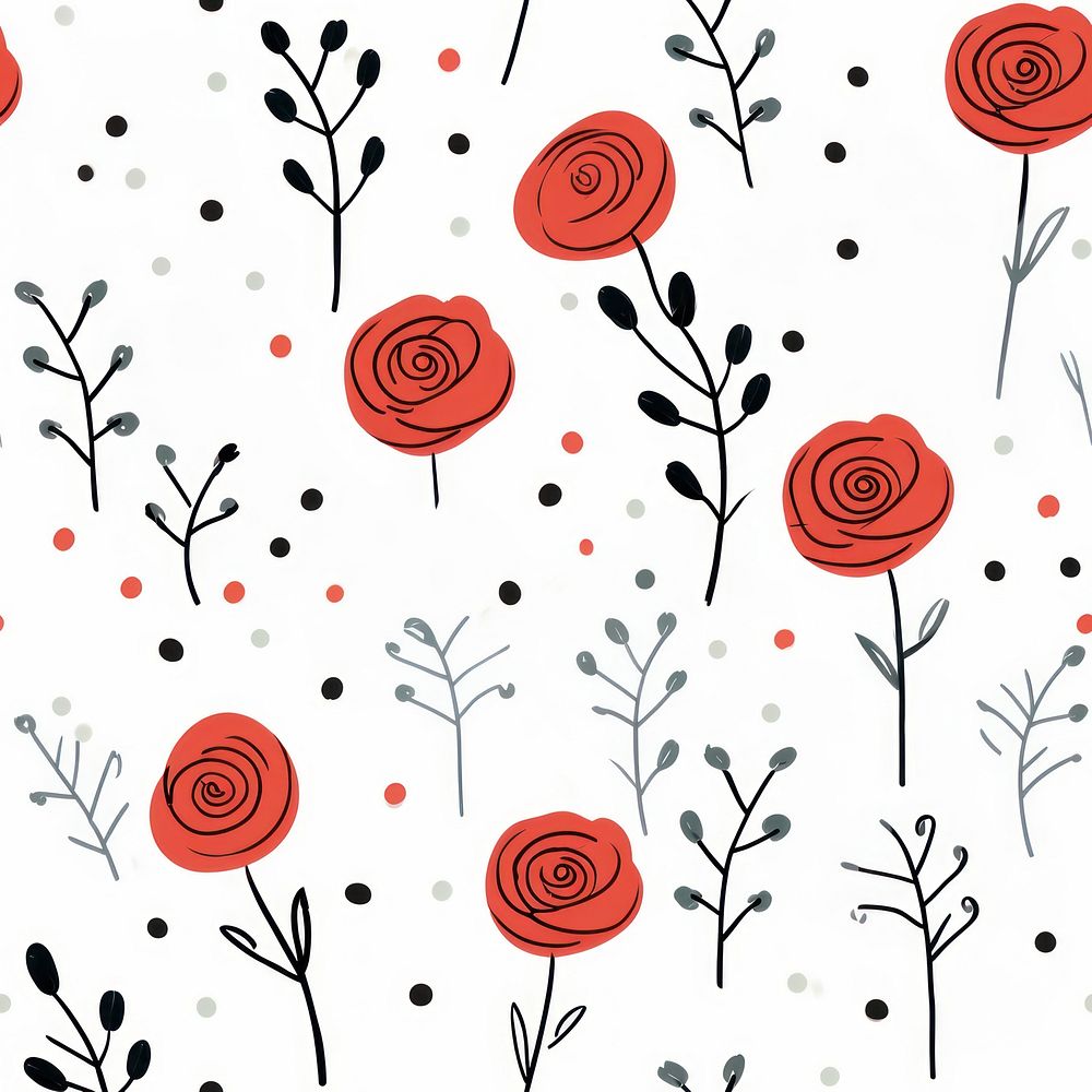 Rose pattern flower backgrounds. AI generated Image by rawpixel.