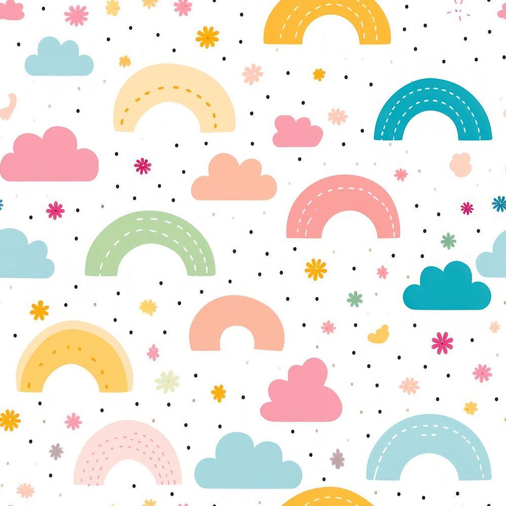 Rainbow pattern backgrounds nature. AI generated Image by rawpixel.